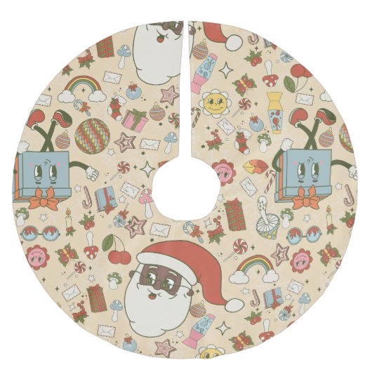  afrikaanse kerstman hippie groovy christmas kerstboom rok (Voorkant)