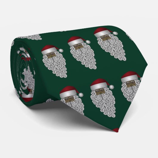 -Afrikaanse Kerstman met groene Stropdas (Opgerold)