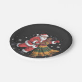 Afrikaanse Kerstman mevrouw Claus Dancing Afro-Ame Papieren Bordje (Gekanteld)