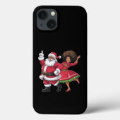 Afrikaanse Kerstman mevrouw Claus Dancing American Case-Mate iPhone Case (Achterkant)