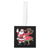 Afrikaanse Kerstman mevrouw Claus Dancing American Decoratie (Voorkant)