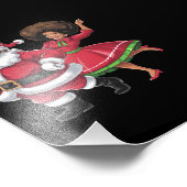 Afrikaanse Kerstman mevrouw Claus Dancing American Foto Afdruk (Hoek)