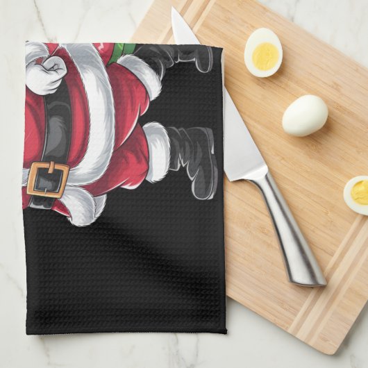 Afrikaanse Kerstman mevrouw Claus Dancing American Theedoek (Quarter Fold)