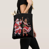 Afrikaanse Kerstman mevrouw Claus Dancing American Tote Bag (Dichtbij)