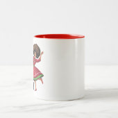 Afrikaanse Kerstman mevrouw Claus Dancing American Tweekleurige Koffiemok (Center)