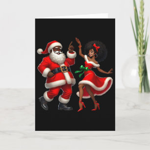 Afrikaanse Kerstman mevrouw Claus dansend Afrikaan Kaart