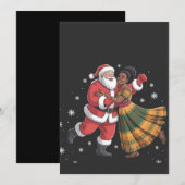 Afrikaanse Kerstman Mevrouw Claus Dansend Afro-Ame Kaart (Voorkant / Achterkant)