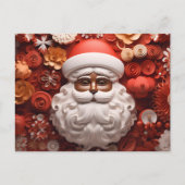 Afrikaanse Kerstman Zwart Claus Melanine Kerstmis Aankondigingskaart (Voorkant)