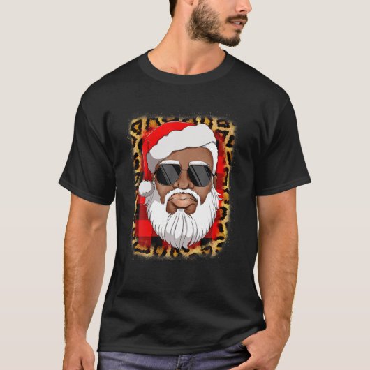 Afrikaanse Kerstmis 2021: Santa Black Merry T-shirt (Voorkant)