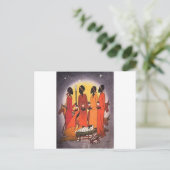 Afrikaanse kerstnativiteitsscène feestdagenkaart (Staand voorkant)