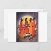 Afrikaanse kerstnativiteitsscène feestdagenkaart (Voorkant / Achterkant)