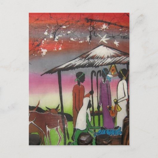 Afrikaanse kerstnativiteitsscène feestdagenkaart (Voorkant)