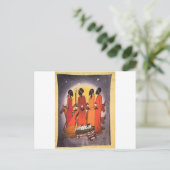 Afrikaanse kerstnativiteitsscène feestdagenkaart (Staand voorkant)