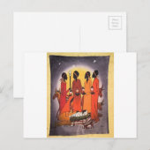 Afrikaanse kerstnativiteitsscène feestdagenkaart (Voorkant / Achterkant)