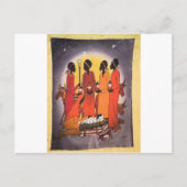 Afrikaanse kerstnativiteitsscène feestdagenkaart (Voorkant)