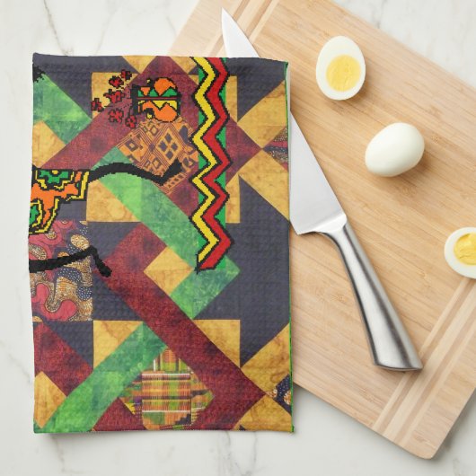 Afrikaanse keuken handdoek (Quarter Fold)
