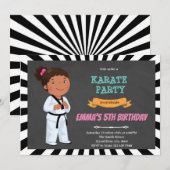 Afrikaanse kind karate uitnodiging (Voorkant / Achterkant)