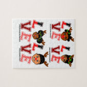 Afrikaanse Kinder kerstgezinshereniger Legpuzzel (Horizontaal)