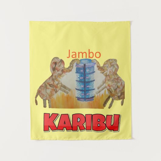 Afrikaanse Kinder kunst Wandkleed (Voorkant)