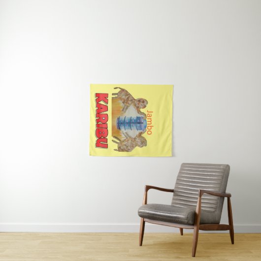 Afrikaanse Kinder kunst Wandkleed (In Situ (horizontaal))