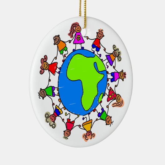 Afrikaanse Kinderen Keramisch Ornament (Rechts)