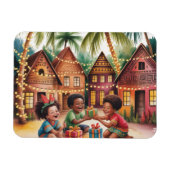 Afrikaanse Kinderen Kerst Foto Magneet (Horizontaal)
