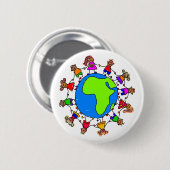 Afrikaanse Kinderen Ronde Button 5,7 Cm (Voorkant /achterkant)