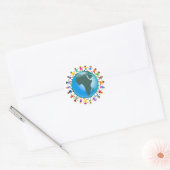 Afrikaanse Kinderen Ronde Sticker (Envelop)