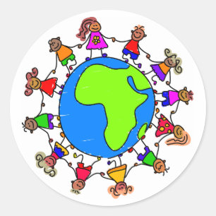 Afrikaanse Kinderen Ronde Sticker