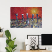 Afrikaanse kinderen van de zon poster (Thuiskantoor)