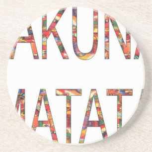 Afrikaanse  kleuren Hakuna Matata.jpg Zandsteen Onderzetter