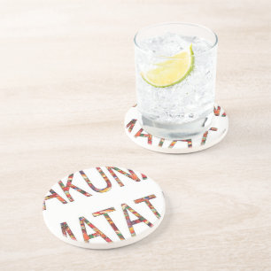 Afrikaanse  kleuren Hakuna Matata.jpg Zandsteen Onderzetter