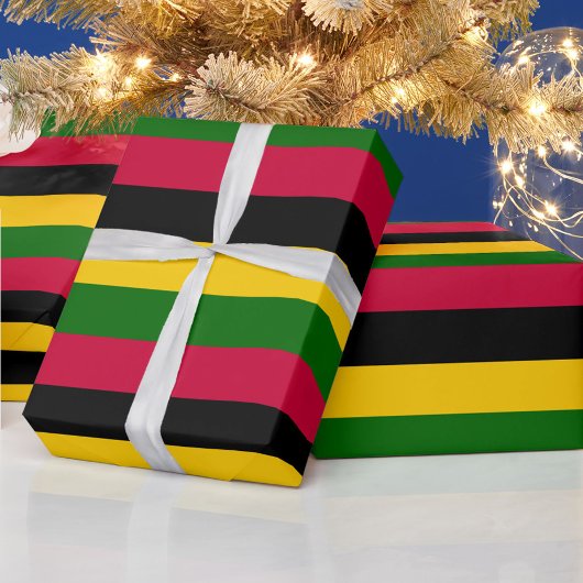 Afrikaanse kleuren strepen patroon ontwerp cadeaupapier