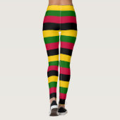 Afrikaanse kleuren strepen patroon ontwerp leggings (Achterkant)
