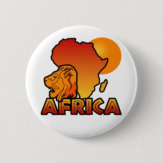 Afrikaanse knop ronde button 5,7 cm (Voorkant)