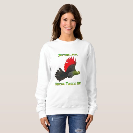 Afrikaanse Knysna Turaco Vogel Sweatshirt (Voorkant volledig)