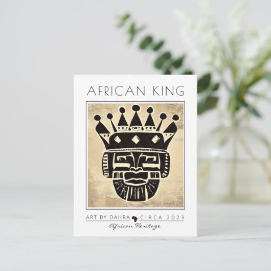 AFRIKAANSE KONING BRIEFKAART (Staand voorkant)