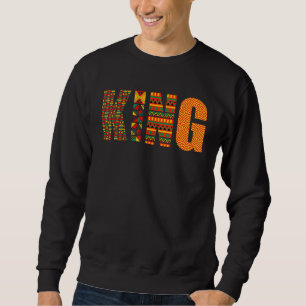 Afrikaanse Koning Cool Kente Stof Liefhebber Sterk Trui