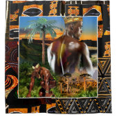 Afrikaanse Koning Douchegordijn (Voorkant)