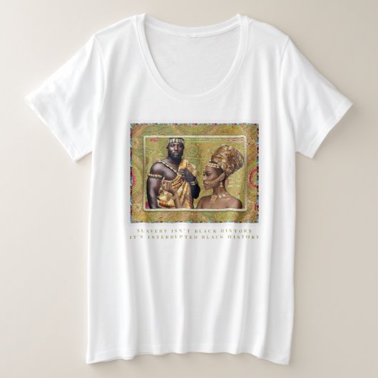 Afrikaanse koning en koningin grote maat t-shirt (Design voorkant)