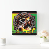 Afrikaanse Koning en Koningin • Wandklok (Huis)