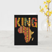 Afrikaanse Koning Kaart Kente Design Black Pride M (Gele Bloem)