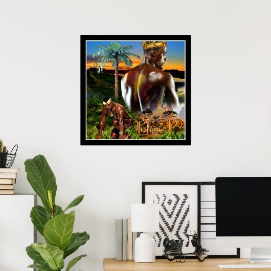 Afrikaanse Koning Poster (Thuiskantoor)