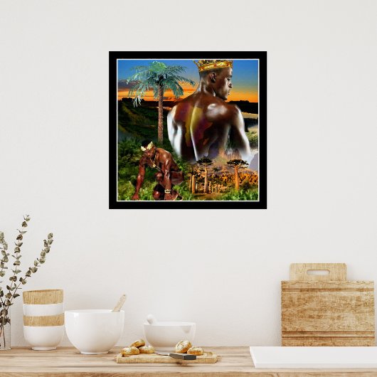 Afrikaanse Koning Poster (Keuken)