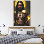 Afrikaanse koningin 019 canvas afdruk (Insitu (Slaapkamer))