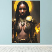 Afrikaanse koningin 019 canvas afdruk (Insitu (Houten vloer))