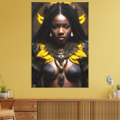 Afrikaanse koningin 031 canvas afdruk (Insitu (Woonkamer))