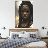 Afrikaanse koningin 033 canvas afdruk (Insitu (Slaapkamer))