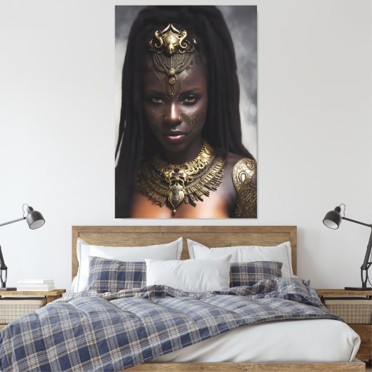 Afrikaanse koningin 036 canvas afdruk (Insitu (Slaapkamer))