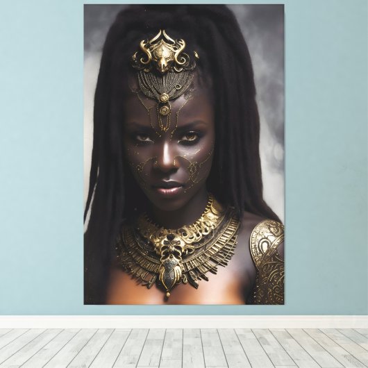 Afrikaanse koningin 036 canvas afdruk (Insitu (Houten vloer))